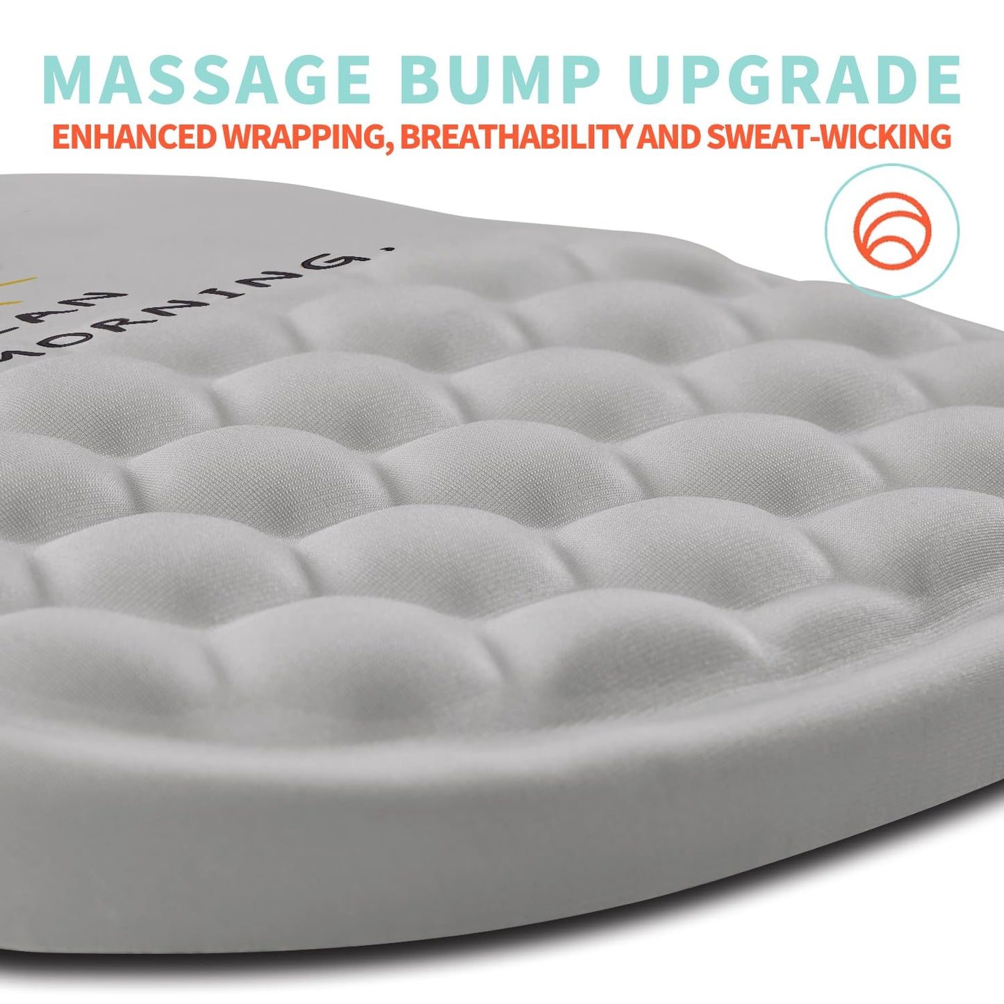 Kuosgm Ergonomic Mouse Pad Wrist Support with Memory Foam Massage Bulge, Carpal Tunnel Pain Relief
