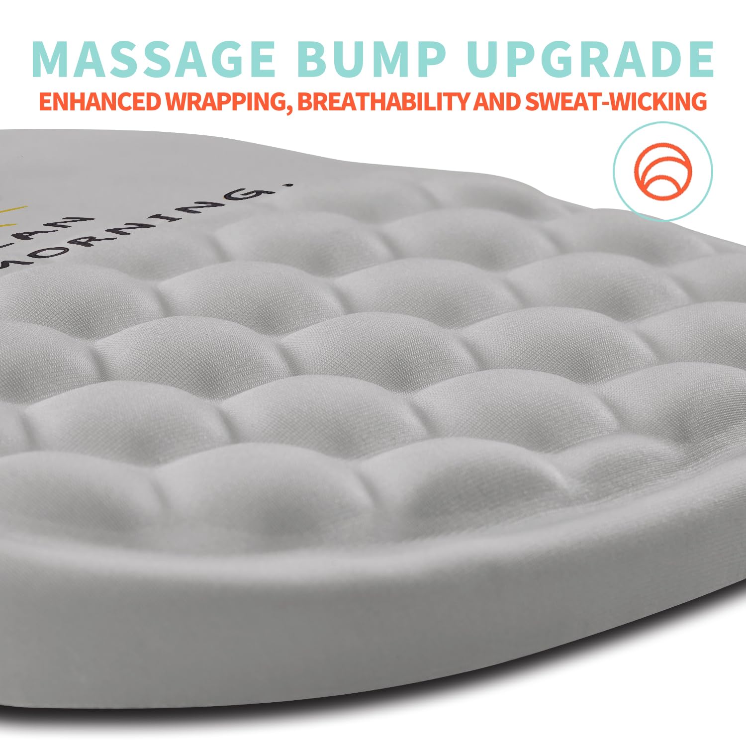 Kuosgm Ergonomic Mouse Pad Wrist Support with Memory Foam Massage Bulge, Carpal Tunnel Pain Relief