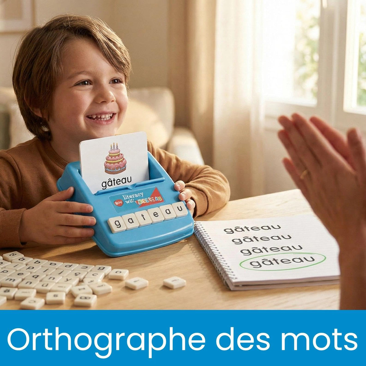 BOHS French Flash Cards for Kids, 60-Card Spelling and Language Game