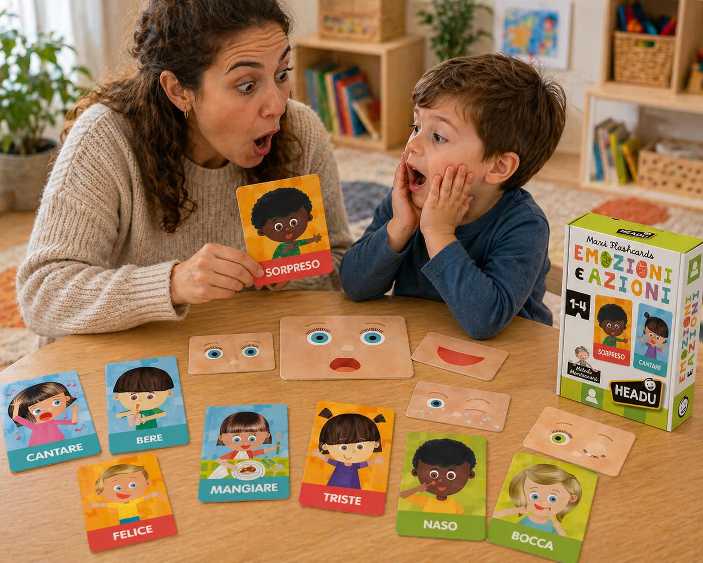 Headu IT23103 Emozioni e Azioni Flashcards Montessori Emotions and Actions, 3