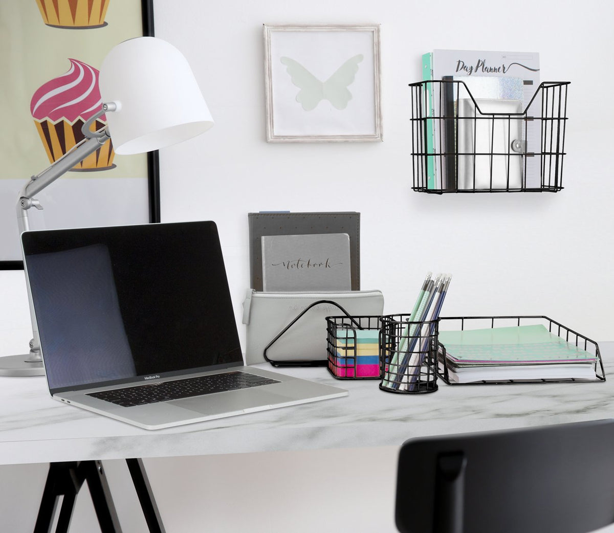 Sorbus Desk Organizer Set, 5-Piece Desk Accessories Set Includes Pencil Cup Holder, Letter Sorter