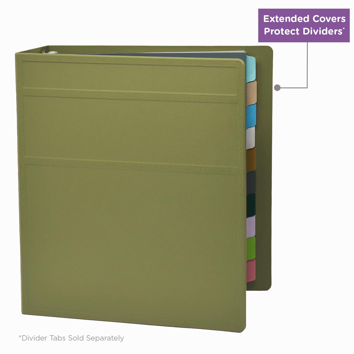 Carstens 2-Inch Heavy Duty 3-Ring Binder - Side Opening, Sage, Durable Plastic, Precision No-Gap