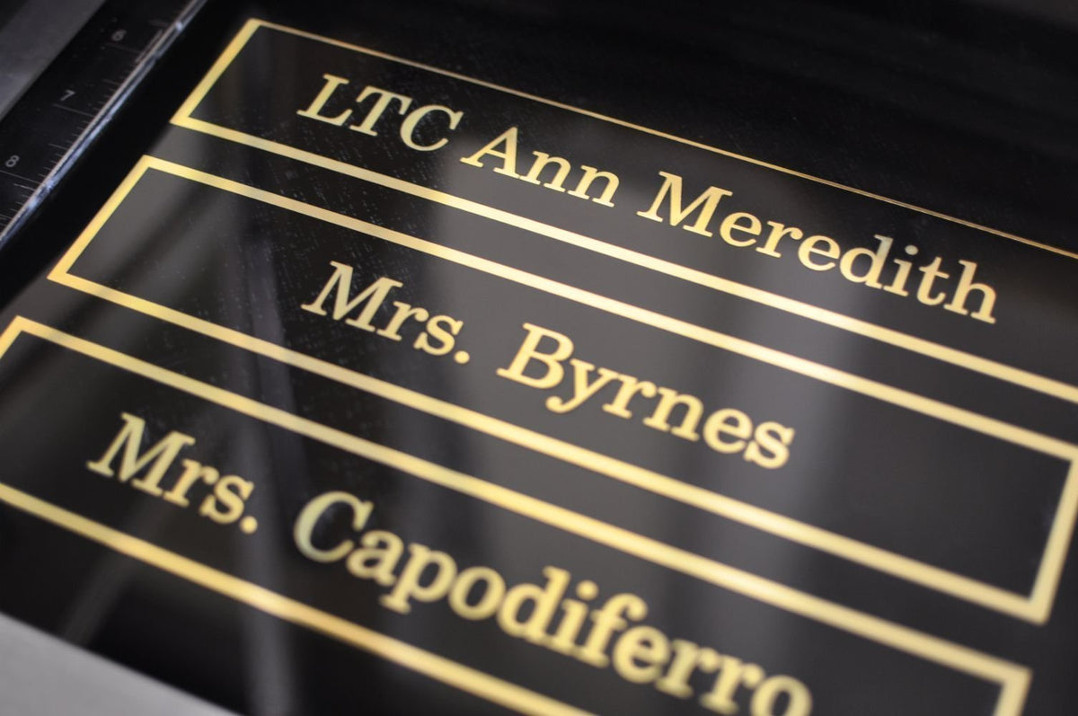 Desk Name Plate with Card Holder | Custom Name Plate | Personalized Desk Plate with Business Card