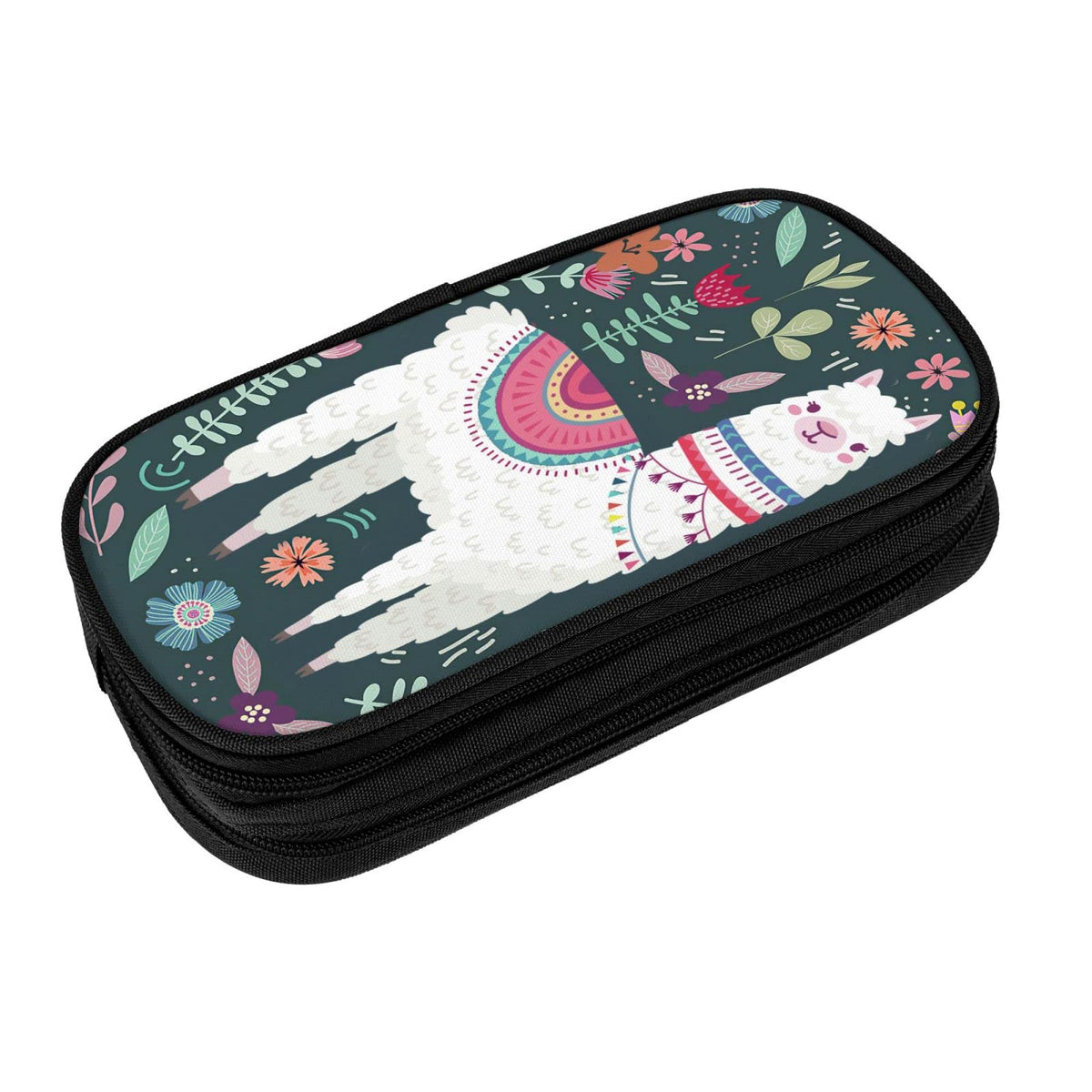 YETTA YANG Cute Llama Flower Pencil Box Case for Pen Holders Office Supplies Big Capacity large