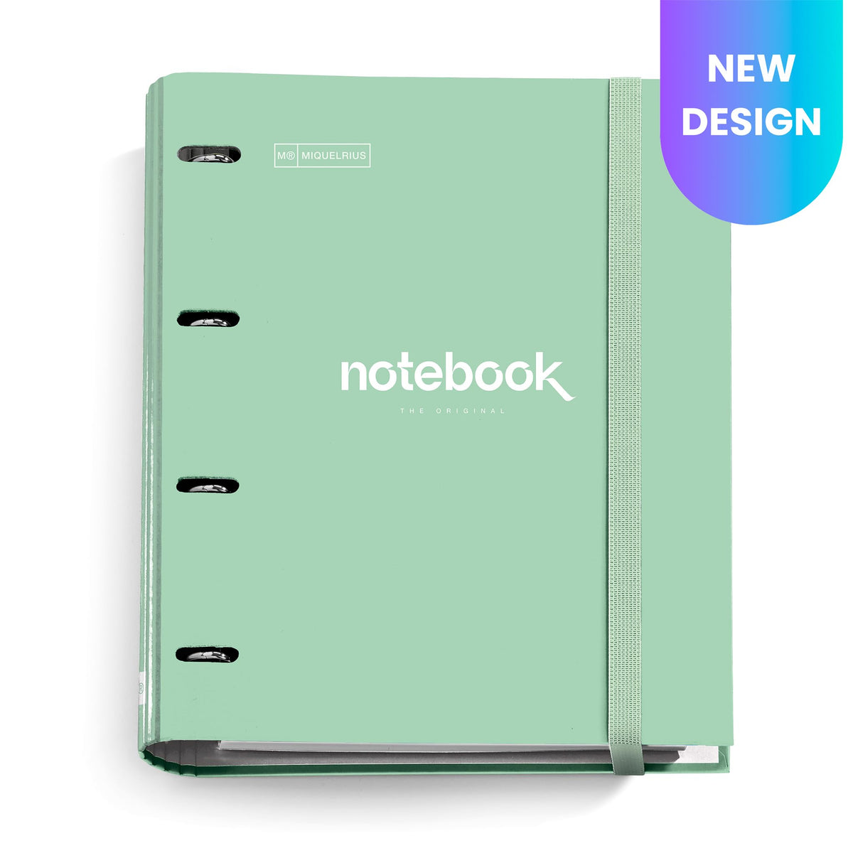 Miquelrius - A4 4 Ring Binder + Refill 100 A4 Sheets, Small Squares 5 mm, Paper 90 g/m², Rubber