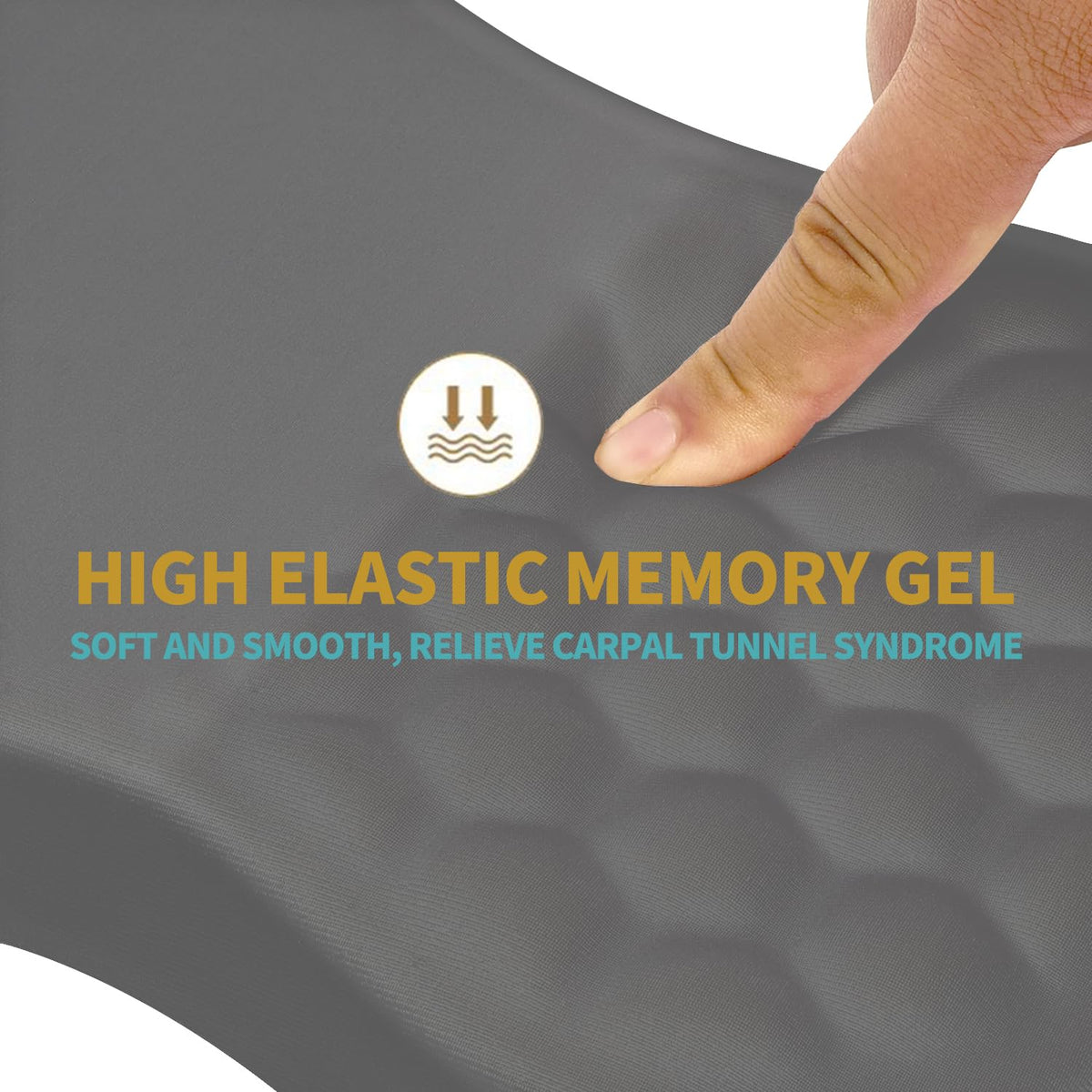 Hokafenle Ergonomic Mouse Pad Wrist Support with Massage Design, Wrist Rest Pain Relief Mousepad