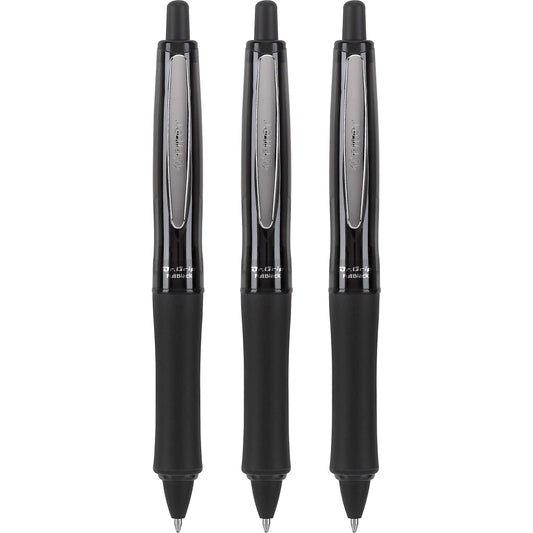 PILOT Dr. Grip FullBlack Ballpoint Pen, Black Ink, 3-Pack