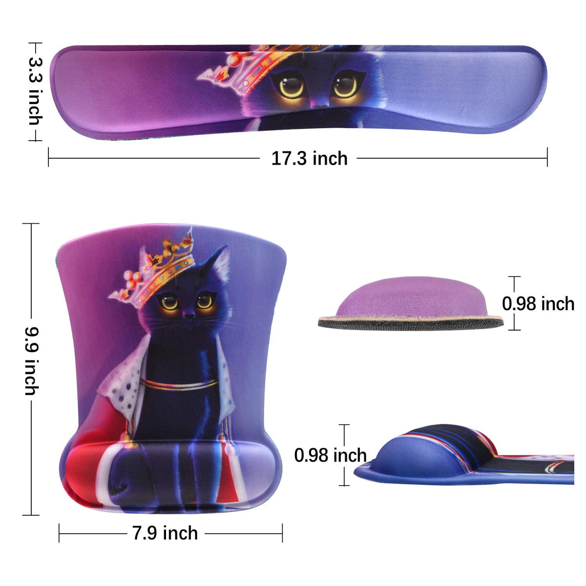 ToLuLu Keyboard Mouse Pad Wrist Rest Set, Gel Ergonomic Mouse Pads Wrist Support for Computer