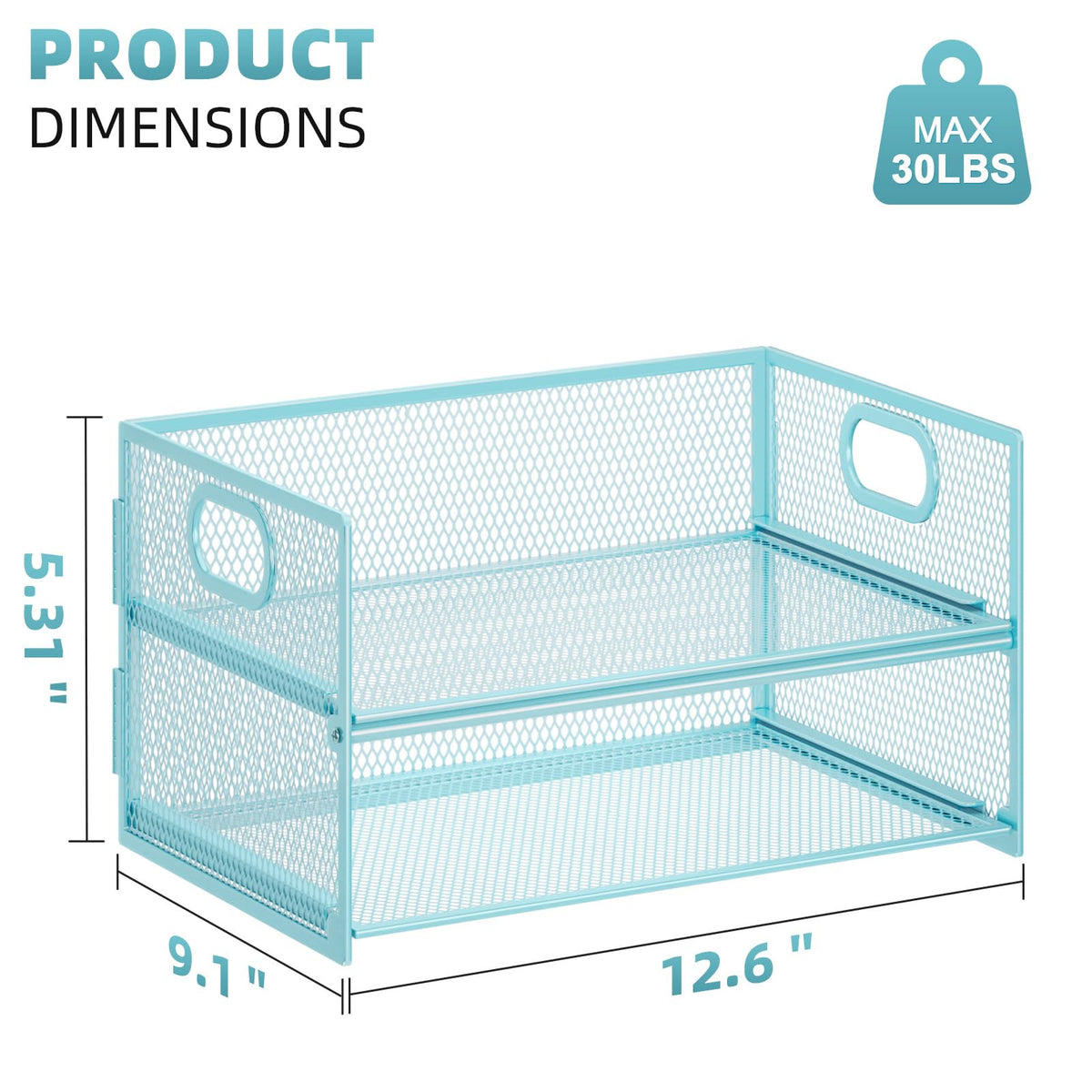 Marbrasse 2 Tier Paper Organizer Letter Tray, Mesh File Organizer with Handle, Paper Sorter Desk