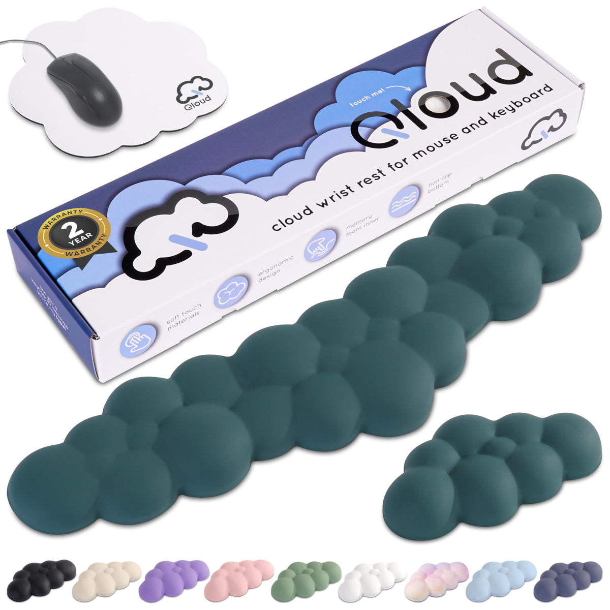 Cloud Keyboard Wrist Rest – Create-ables Qloud Cloud Wrist Rest for Computer Keyboard and Mouse