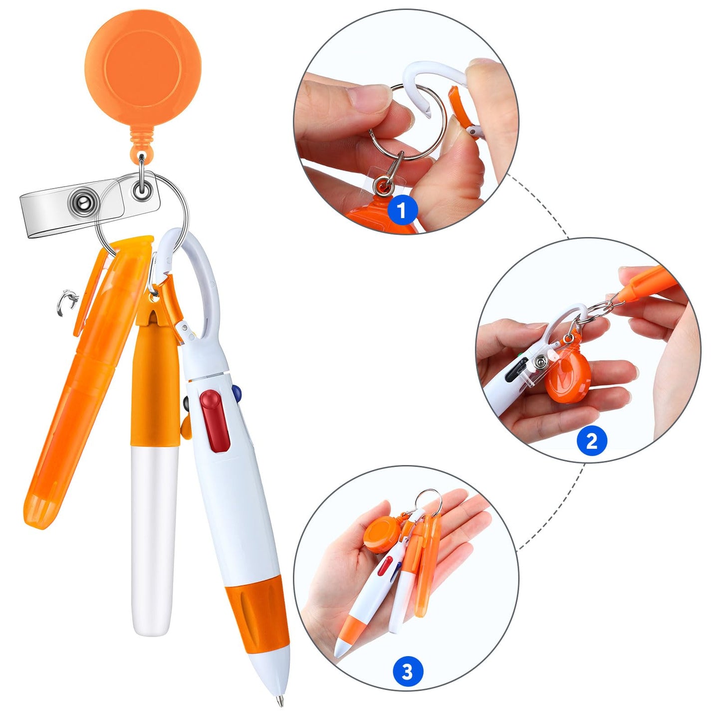 Handepo 80 Pcs Nurse Pen Gift Set Mini Pens for Badge Reel
