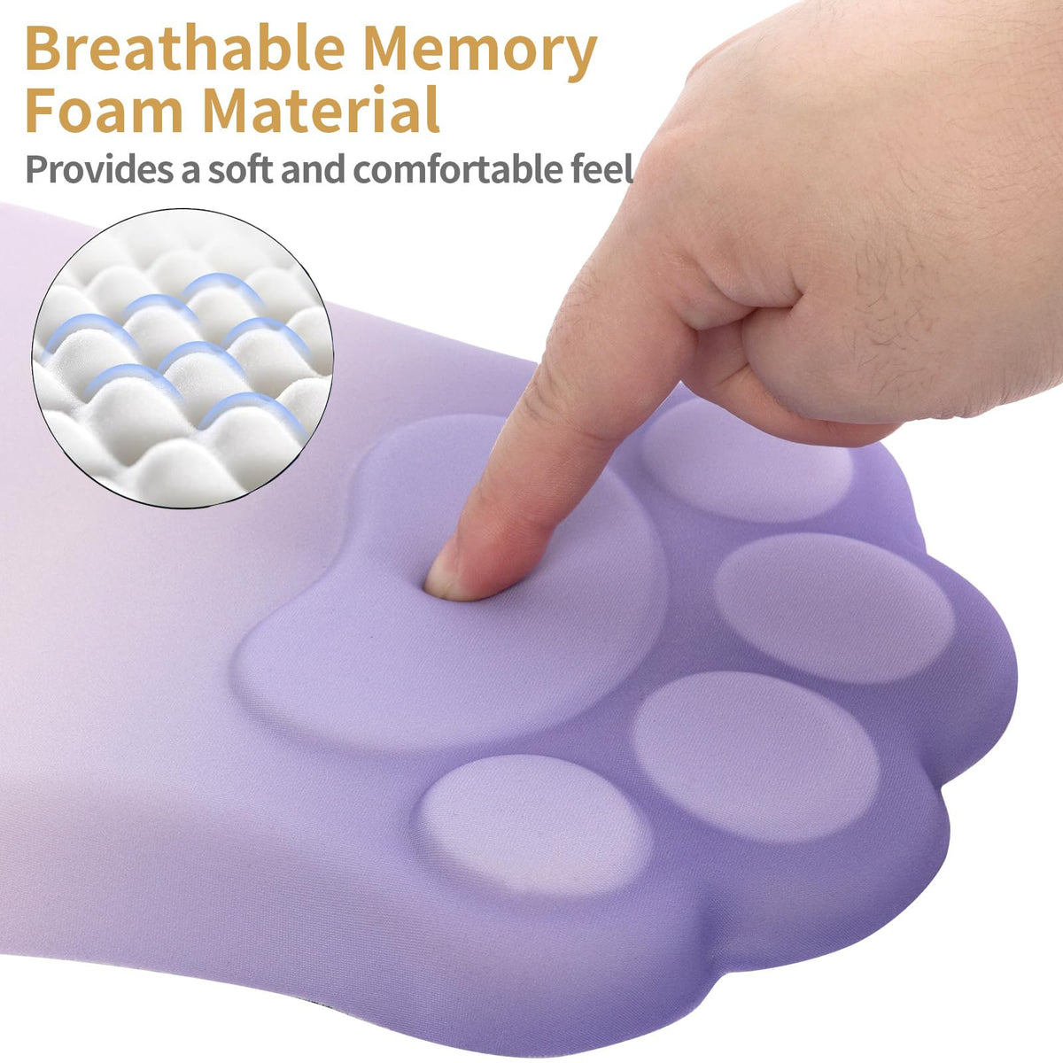 L-SPOUTTO Ergonomic Mouse Pad with Wrist Rest,Cute Mouse Pad Wrist Support