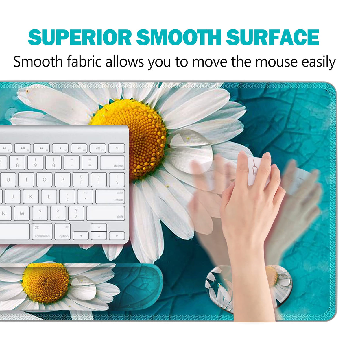 ARTSO Large Gaming Mouse Pad Set, Keyboard Wrist Rest Support + Mouse Wrist Cushion + Extended