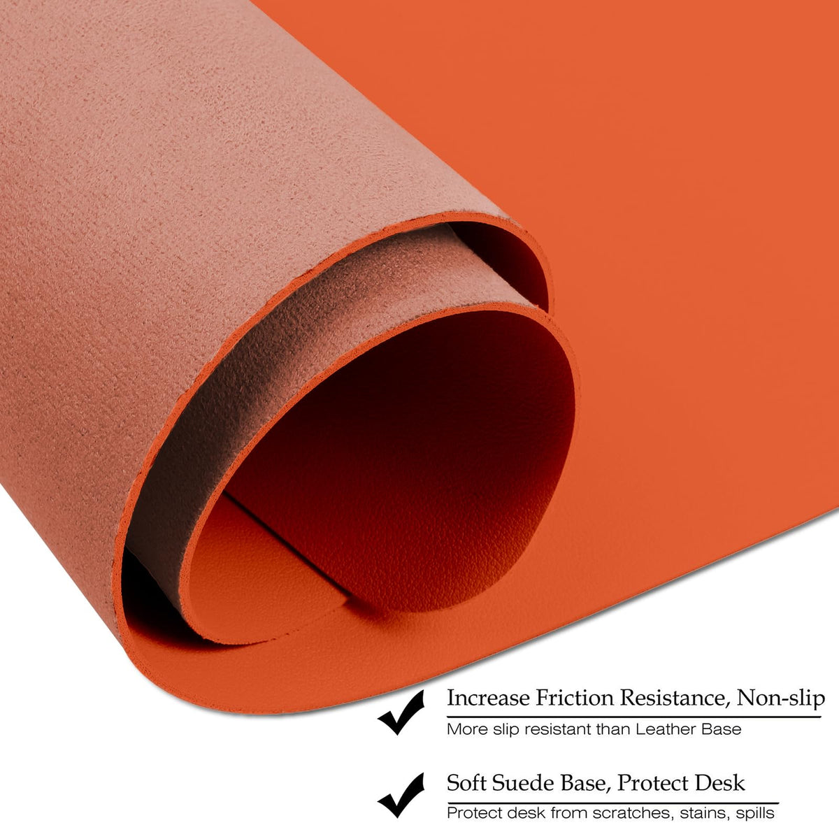 Boutilon Leather Desk Pad Protector,Non-Slip Mouse Pad,Laptop Desk Pad,Office Mouse Mat,Waterproof