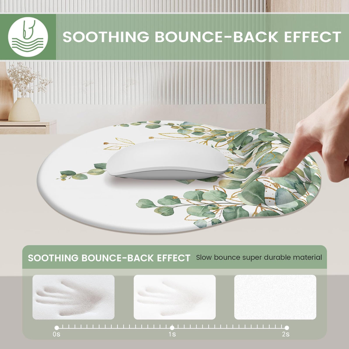 iLeadon Mouse Pad with Wrist Rest Set,Ergonomic Mousepad with Wrist Support