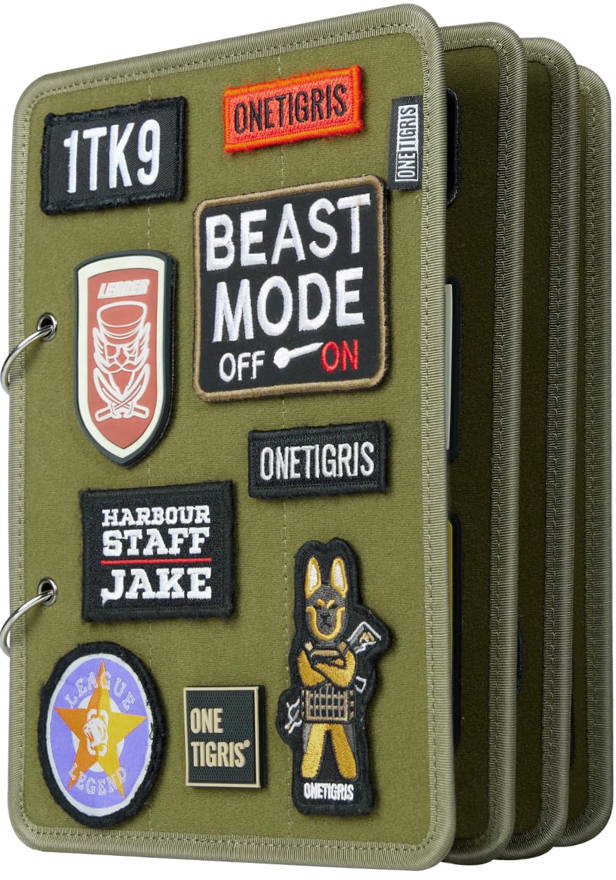 ONETIGRIS Patch Board, Flip-Page Tactical Patches Display Holder 11" x 8"