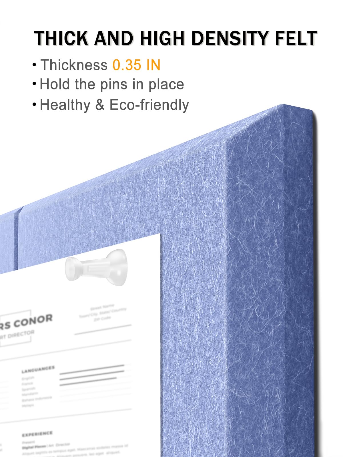 Hsurbtra Cork Board for Wall 24 x 18 Inch, 6 Pack Felt Bulletin Notice Board with Pushpins for