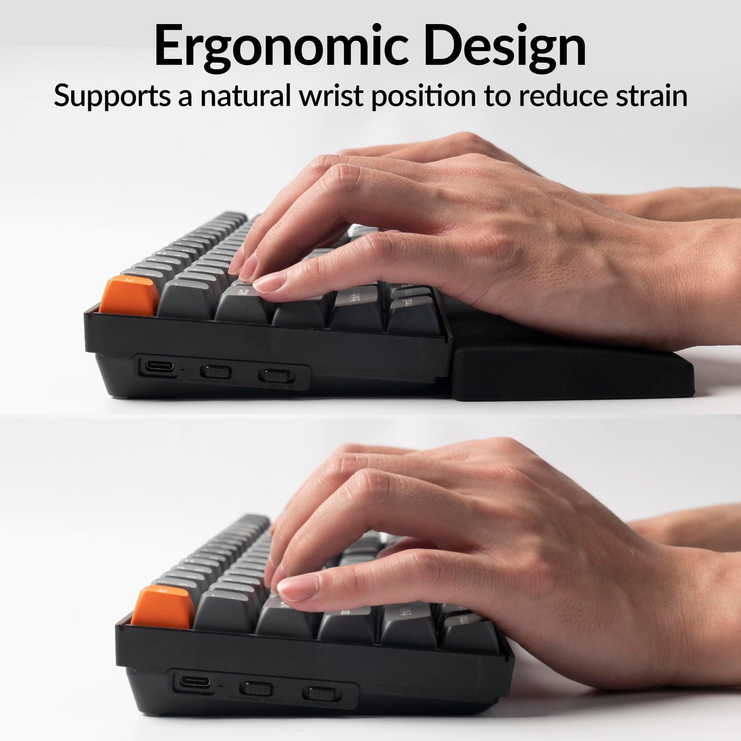 Ergonomic Silicone Wrist Rest for Keychron Q12 / Q5 Pro / Q5 Max / Q5 HE / L3,16.06" Honeycomb