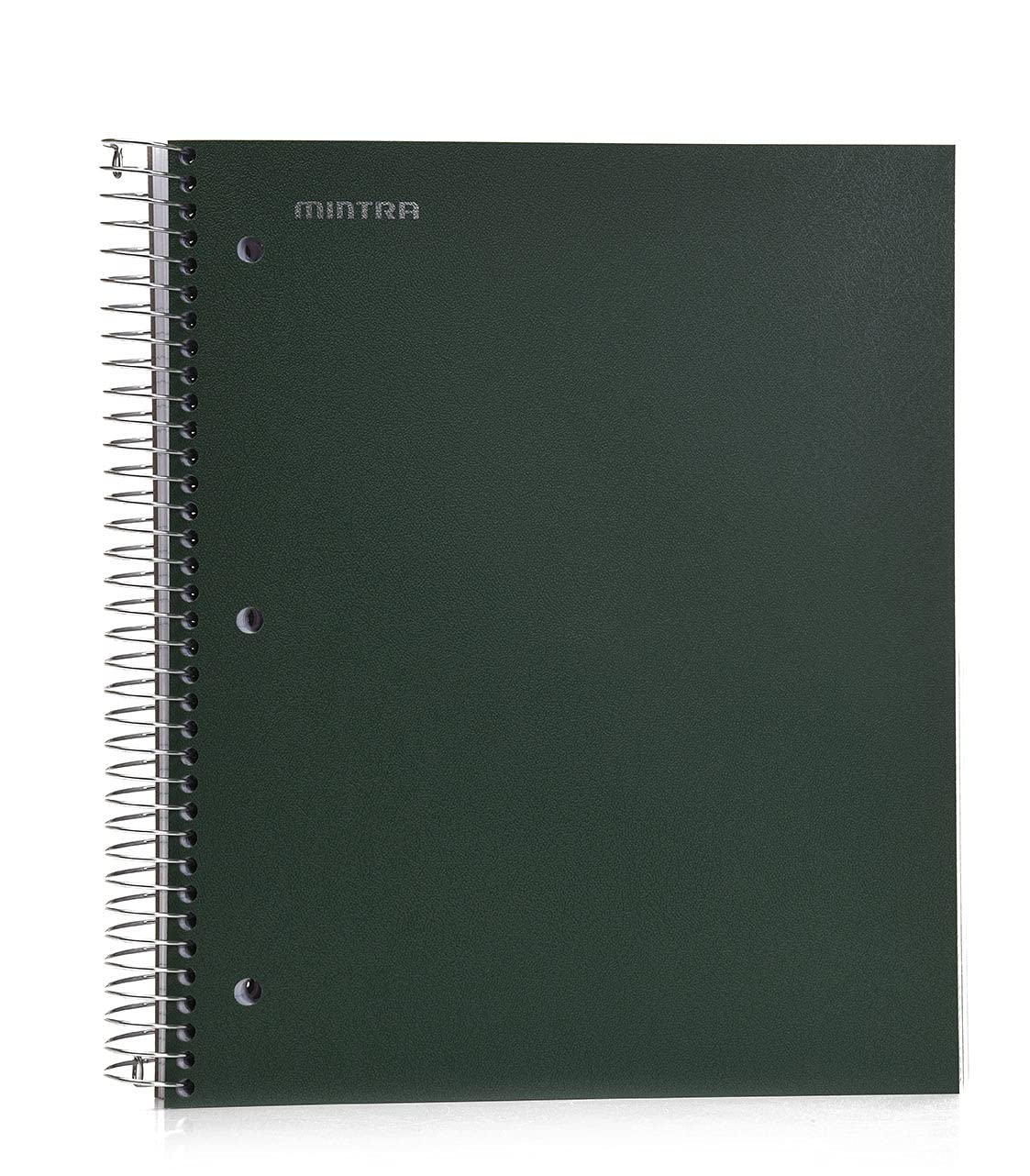 Mintra Office Durable Spiral Notebooks, 5 Subject (Green Olive, College Ruled 1pk)