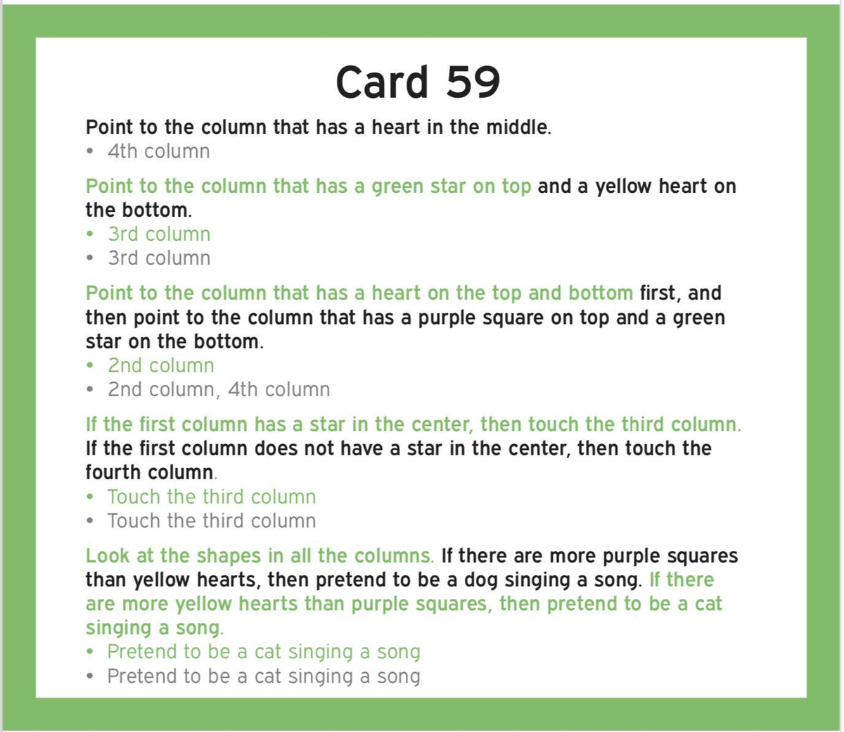 TestingMom.com Gifted Learning Flash Cards – Following Directions for 1st Grade - 2nd Grade