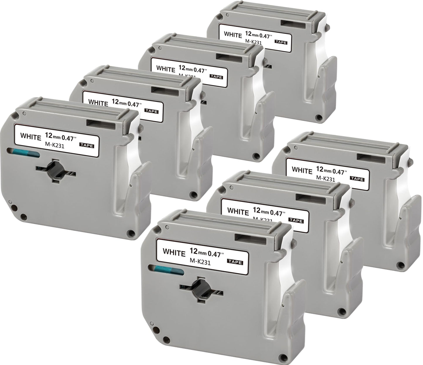 Weemay 7 Pack M-K231S Compatible for Brother Label Tape M-K231 MK-231 M-231