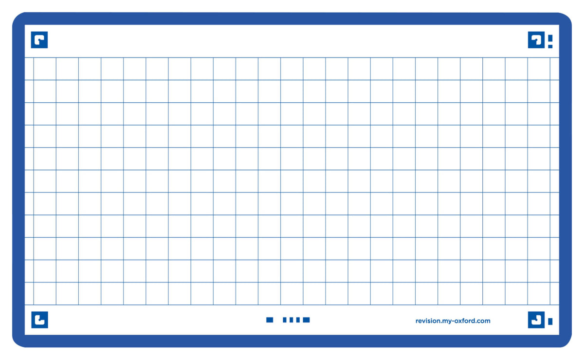 Oxford Flash 2.0-80 Bristol Flash Cards 7.5 x 12.5 cm Small Squares Navy Blue Frame