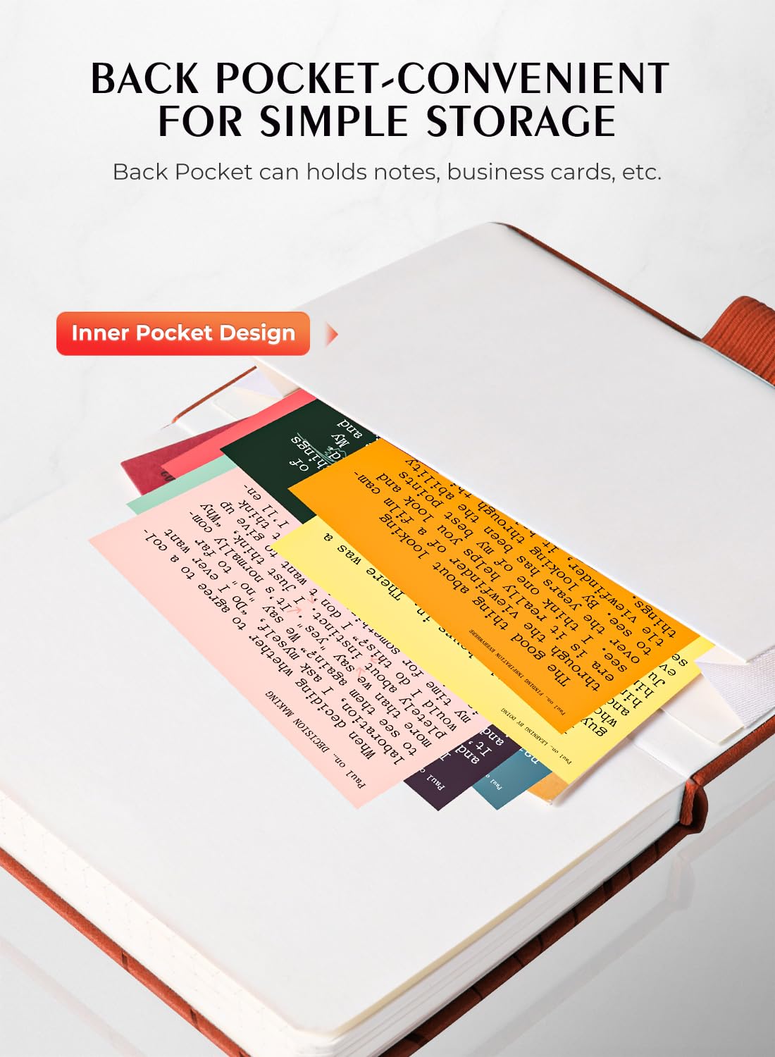 AISBUGUR Pocket Notebook 3.7" x 5.7" Small Notebook 2 Pack, Brown