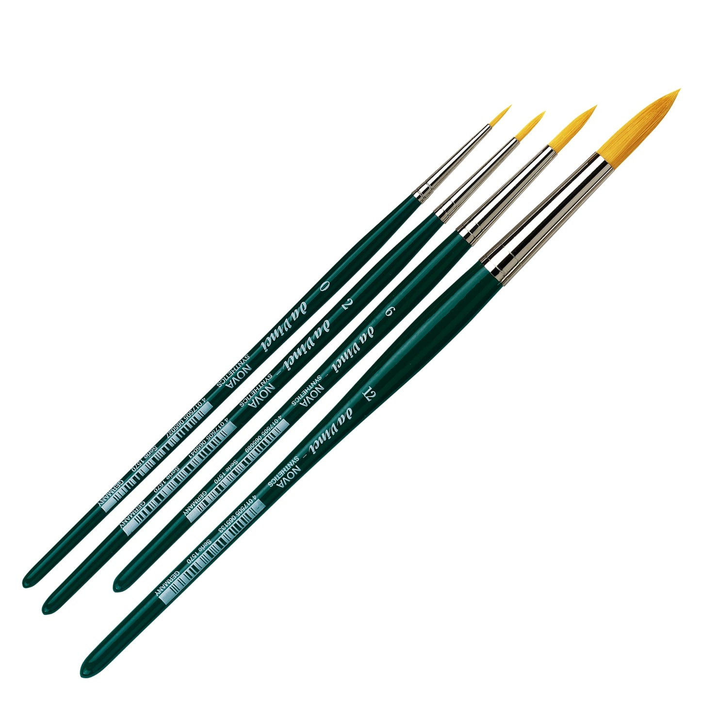 da Vinci Watercolor Series 4219 Nova Paint Brush Set, Synthetic, Multiple Sizes, 4 Brushes (Series