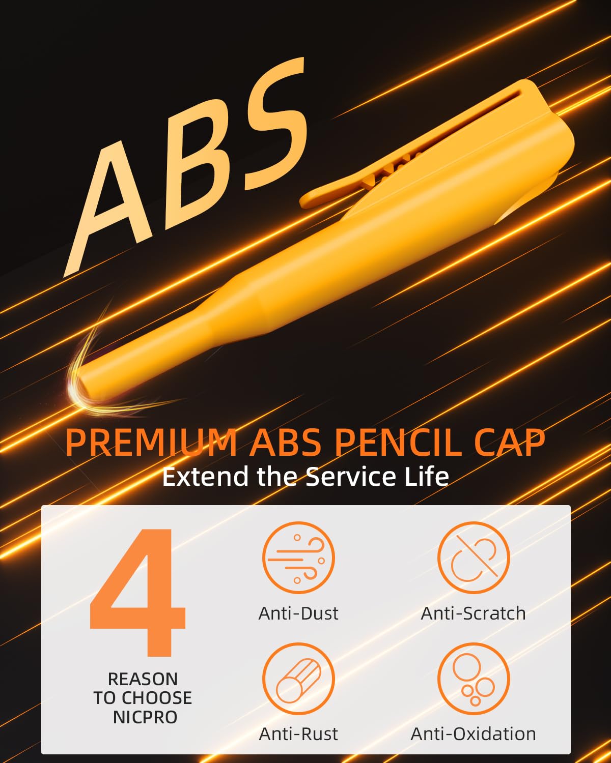 Nicpro Carpenter Pencils with Sharpener and Holster, Black Red Yellow 3Pack