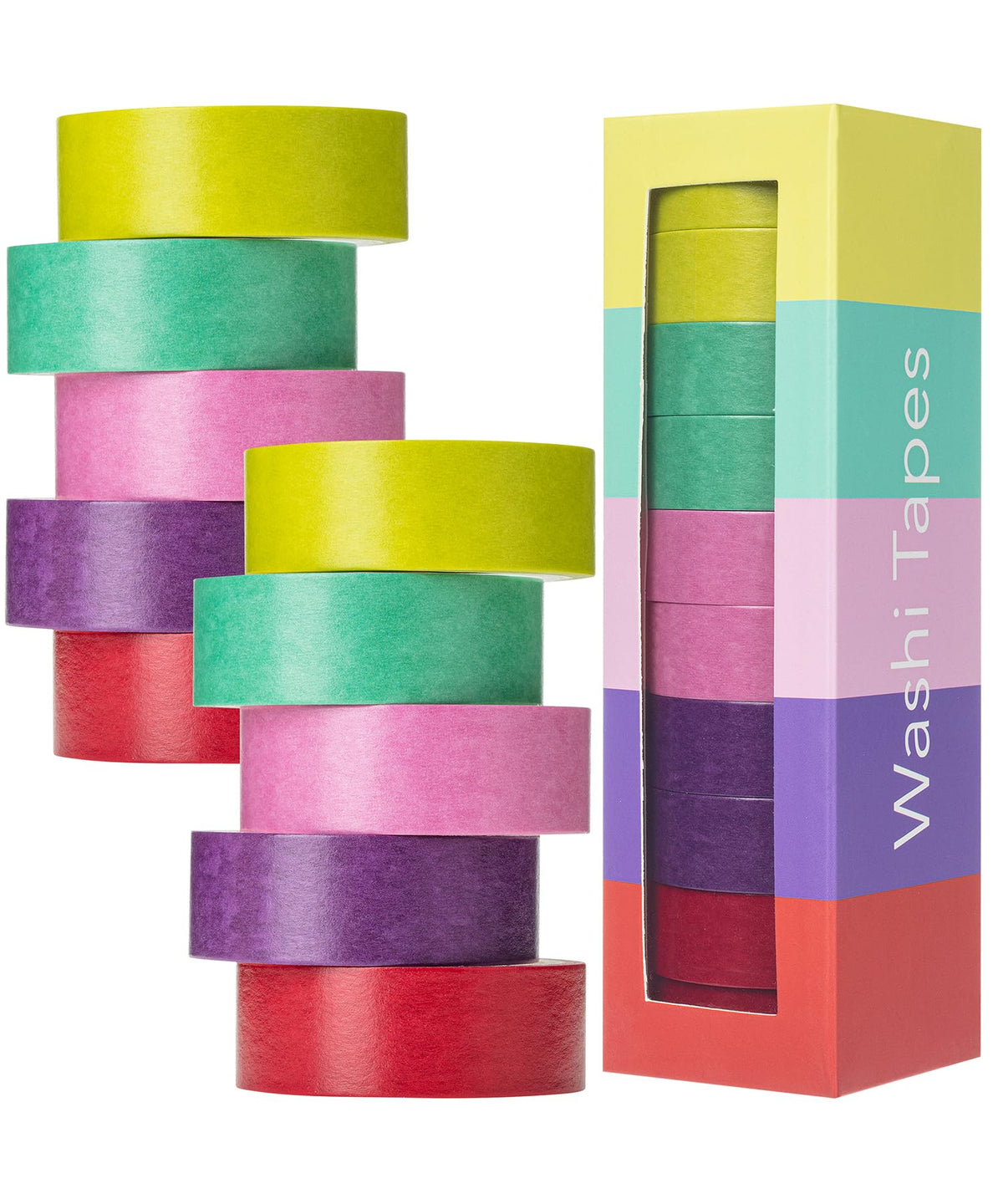 Mr. Pen- Washi Tape Set, 10 Rolls, 5 Yards/Roll, Washi Tape for Scrapbook