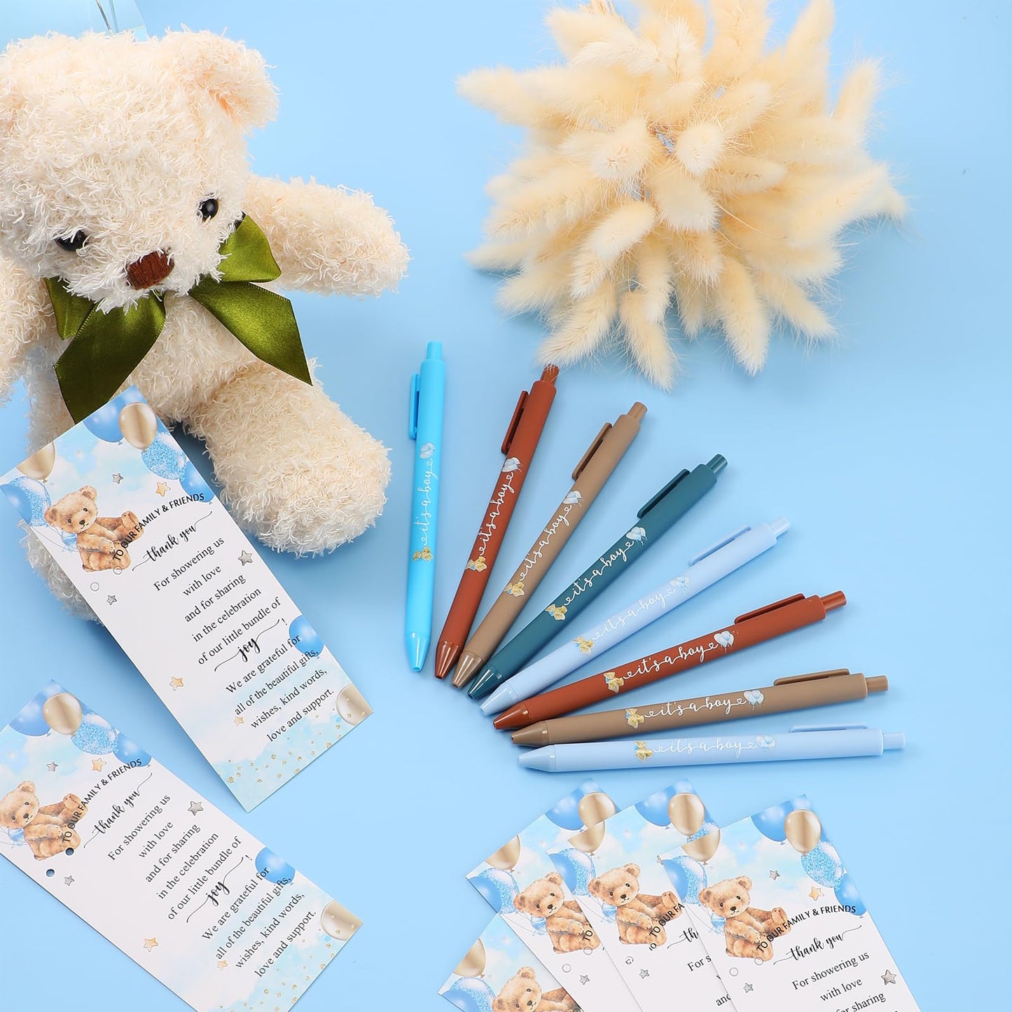 Engrowtic 50 Set Baby Shower Gifts Pens for Guests Bulk Baby Shower Party Favors Retractable