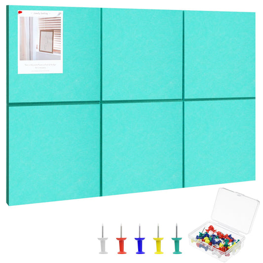 Large Cork Board 36" x 24", 6 Pack Felt Bulletin Board, Pin Boards