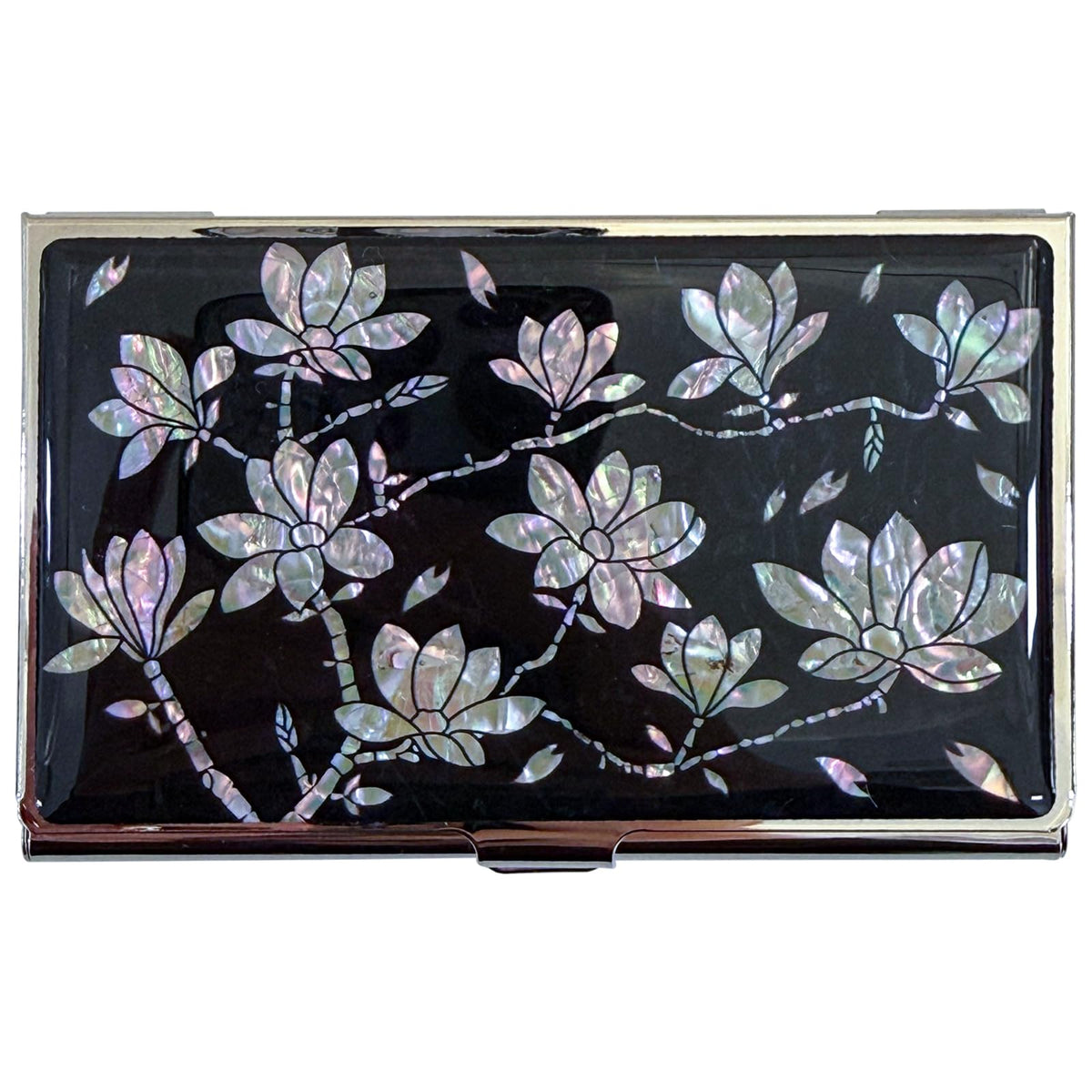 Nacreh Mother of Pearl Business Card Case Credit Id Name Holder Travel Wallet Art Painting Design