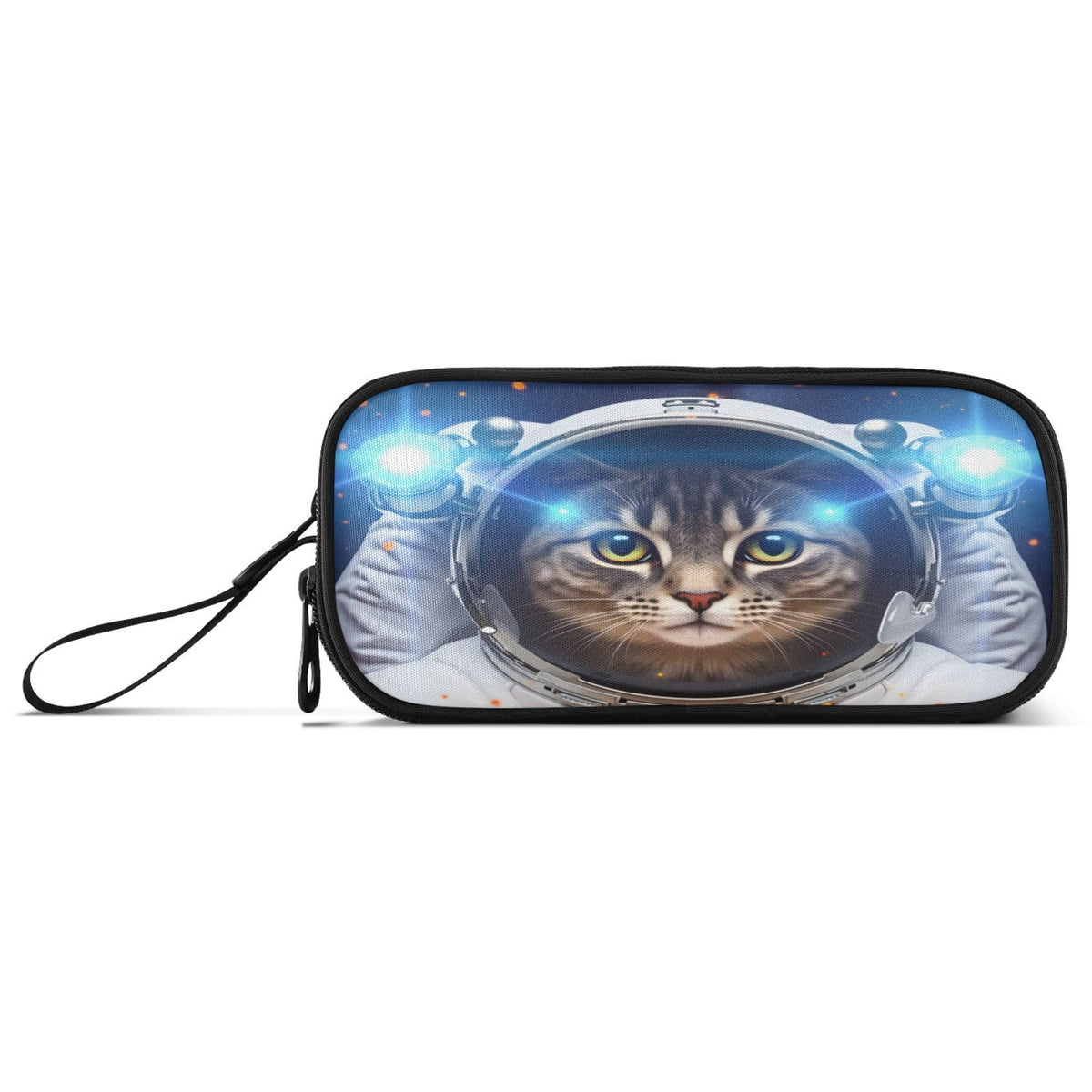 BOENLE Cat Astronaut Pencil Case Box Boys Girls Large Pencil Pouch with Zipper Compartments Big