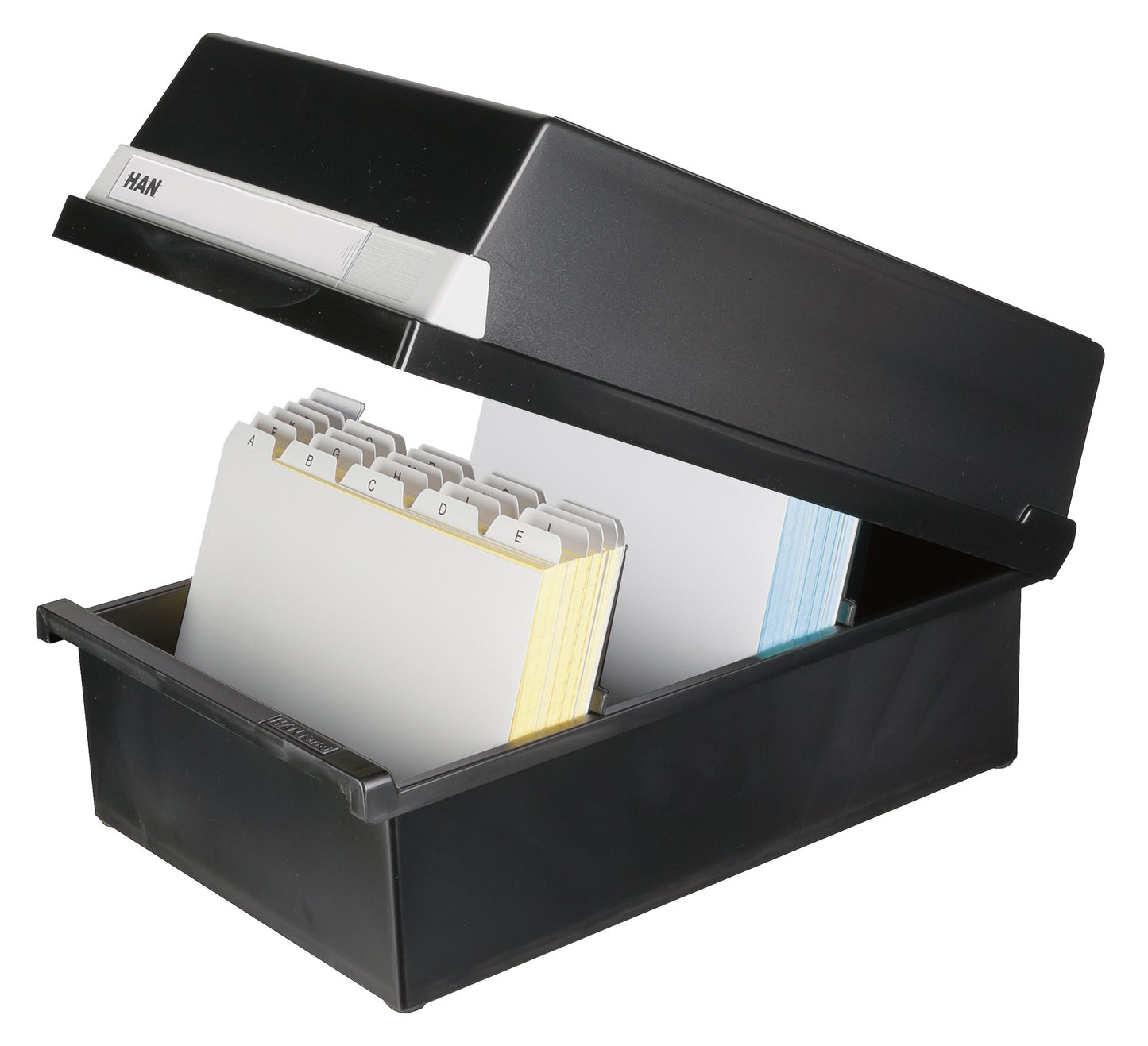 HAN 955-13, Card Filing Box A5 Landscape. Innovative, Attractive Design Holds 1,300 Cards