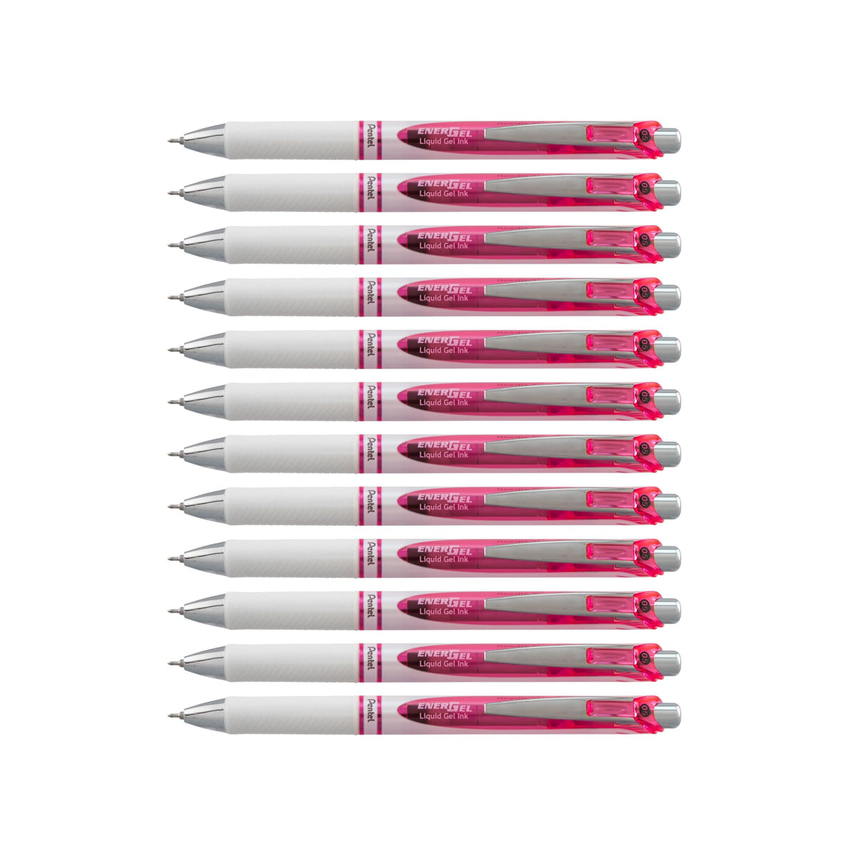 Pentel EnerGel Pearl Deluxe RTX Liquid Gel Pen, 0.5mm, Fine Line, Needle Tip, Black Ink, Box of 12