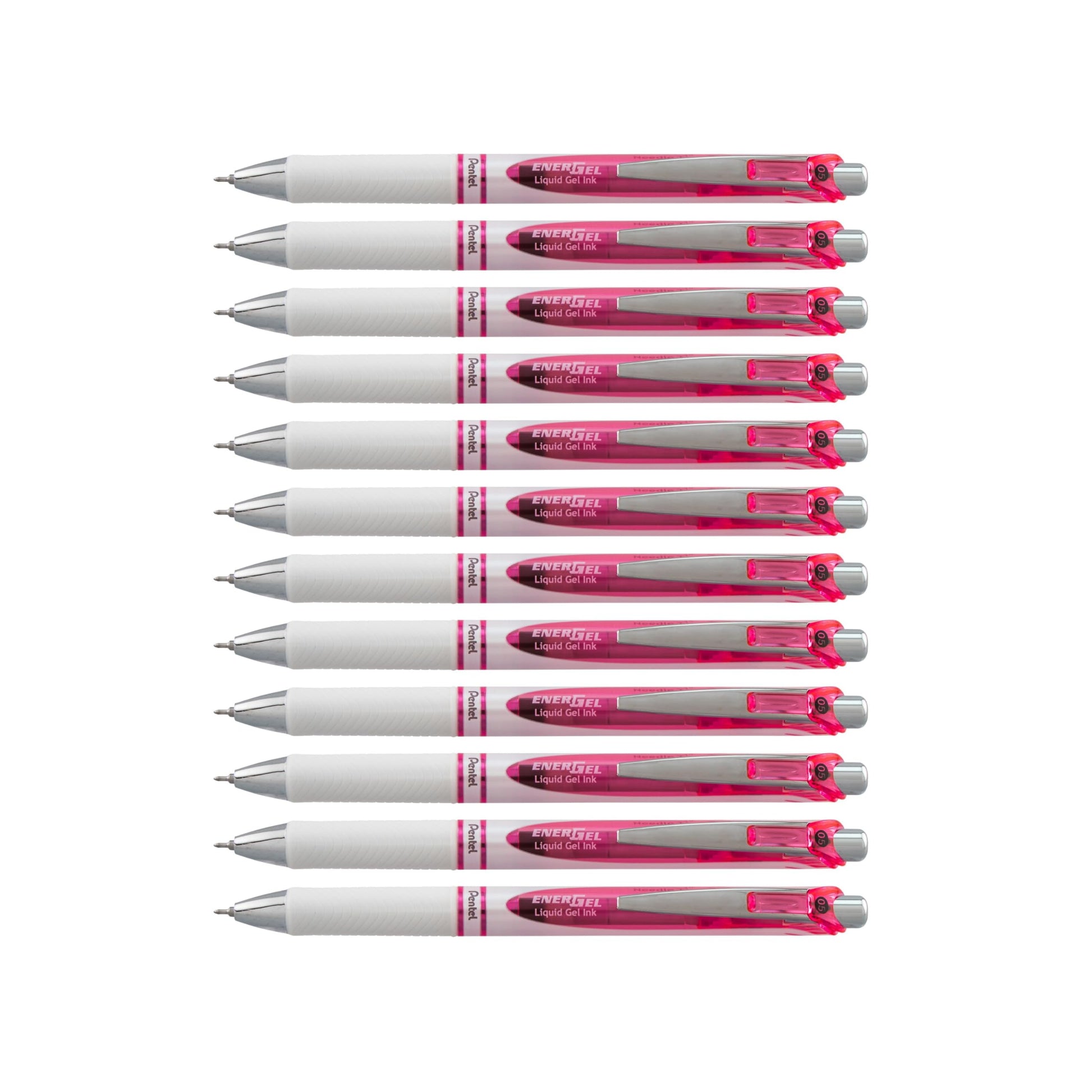 Pentel EnerGel Pearl Deluxe RTX Liquid Gel Pen, 0.5mm, Fine Line, Needle Tip, Black Ink, Box of 12
