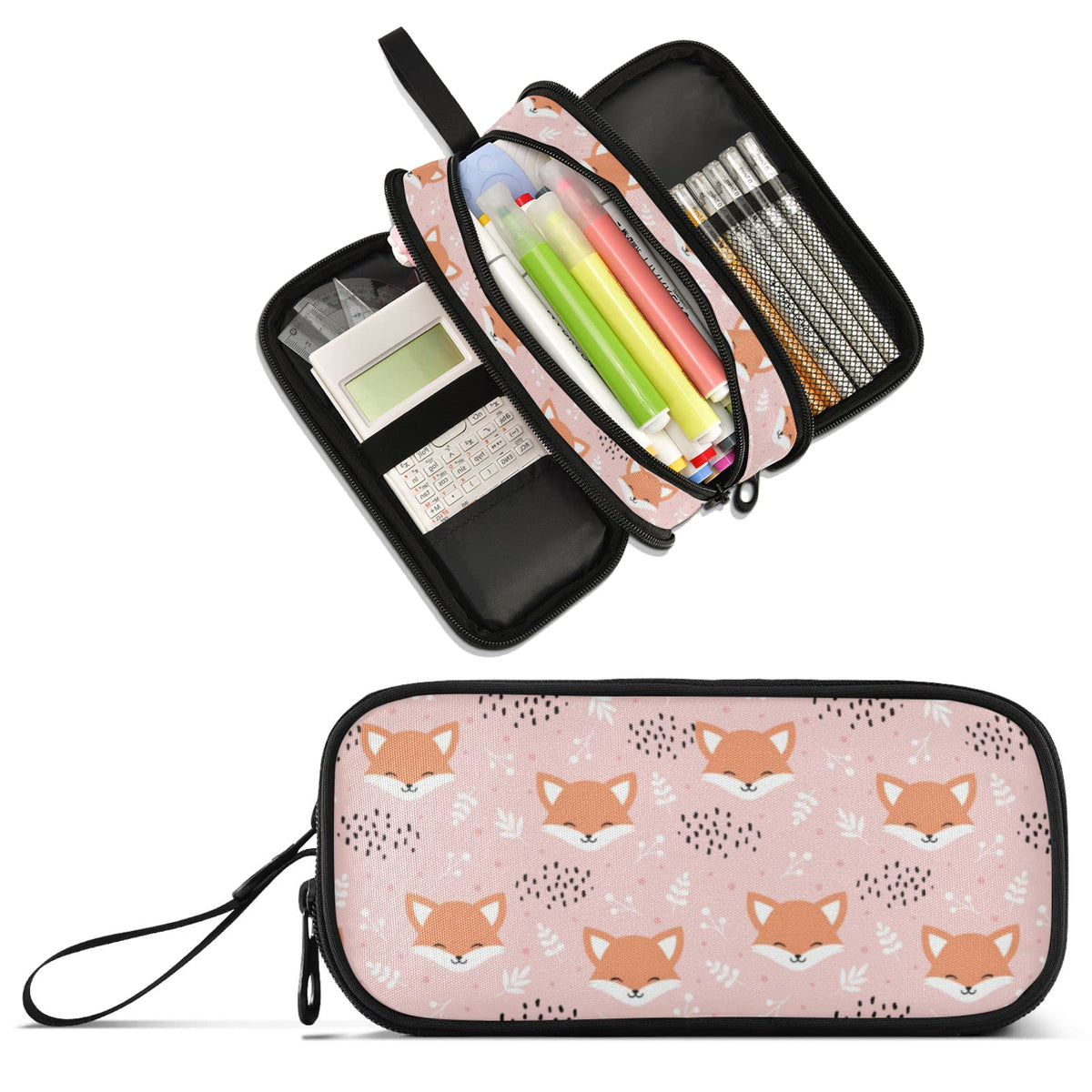 XUWU Fox Large Capacity Pencil Case Pencil Pouch Pen Box