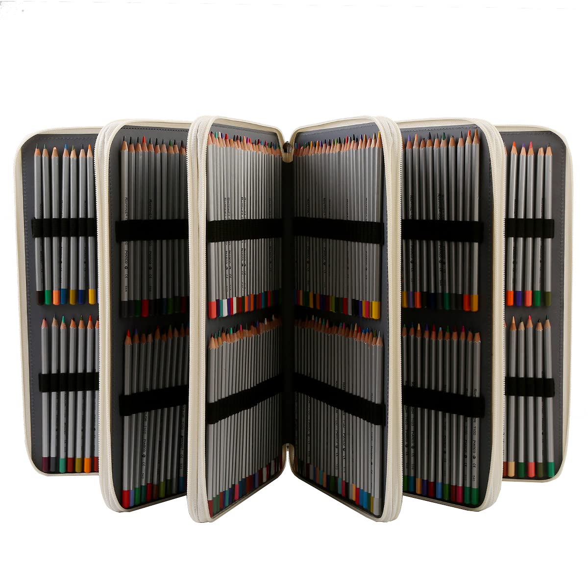 Lbxgap 480 Slots Pencil Case, 5-Layer Organizer with Shoulder Strap