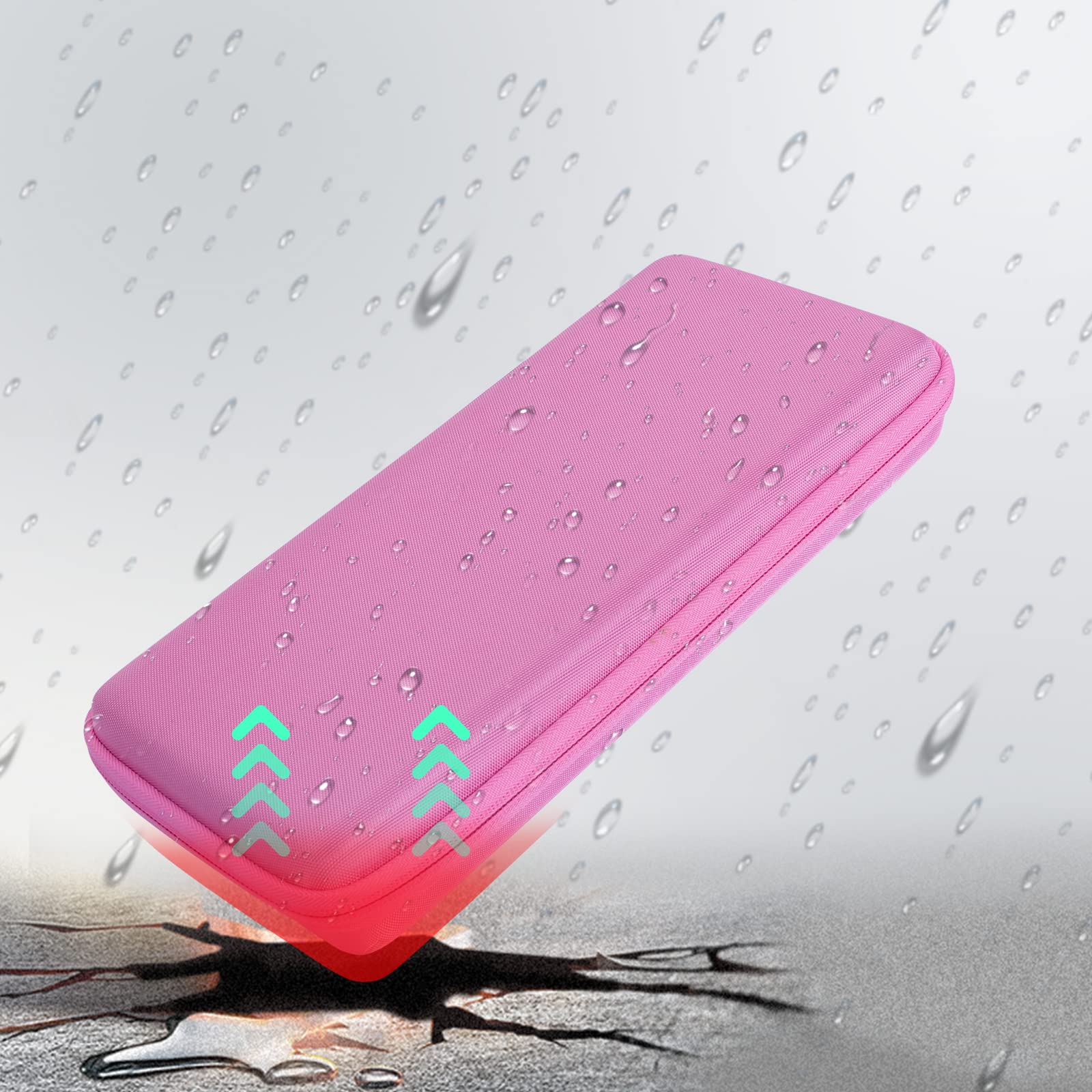 co2CREA Hard Case for Logitech MX Keys Mini Illuminated Keyboard, Rose