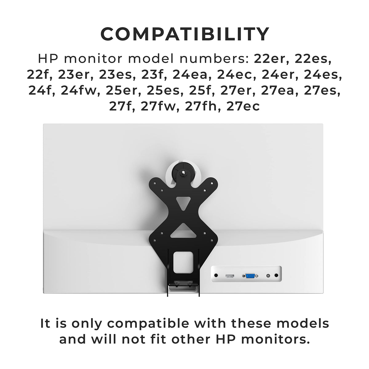 HumanCentric VESA Mount Adapter for HP Monitors, VESA Adapter Bracket