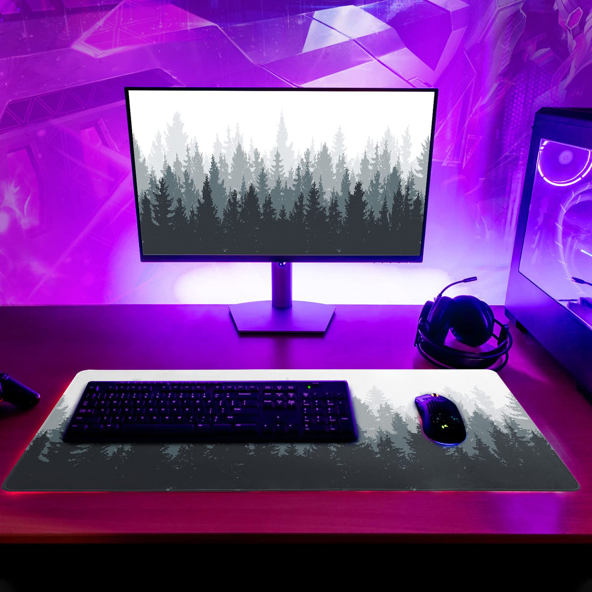 Desk Mat,Large Mouse Pad 31.5x11.8 Inch XL Extended Gaming Mouse Pad Mat with Non-Slip Base