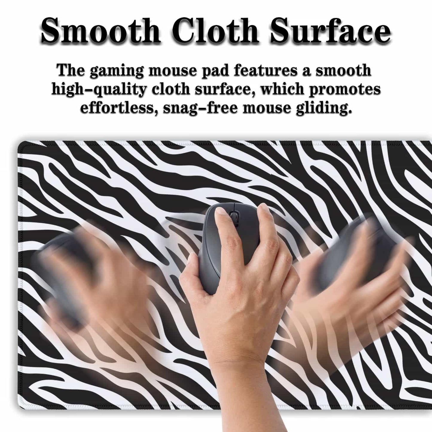Samgula Desk Mouse Pad Black and White, Gaming Pad Big Mouse Pads, Ga Mouse Pad Non-Slip Rubber