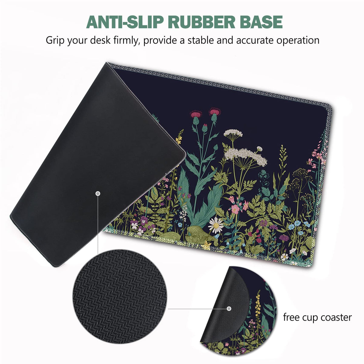 AIMSA Large Gaming Mouse Pad Extended Mouse Pad with Stitched Edge, Keyboard Mouse Mat Non-Slip