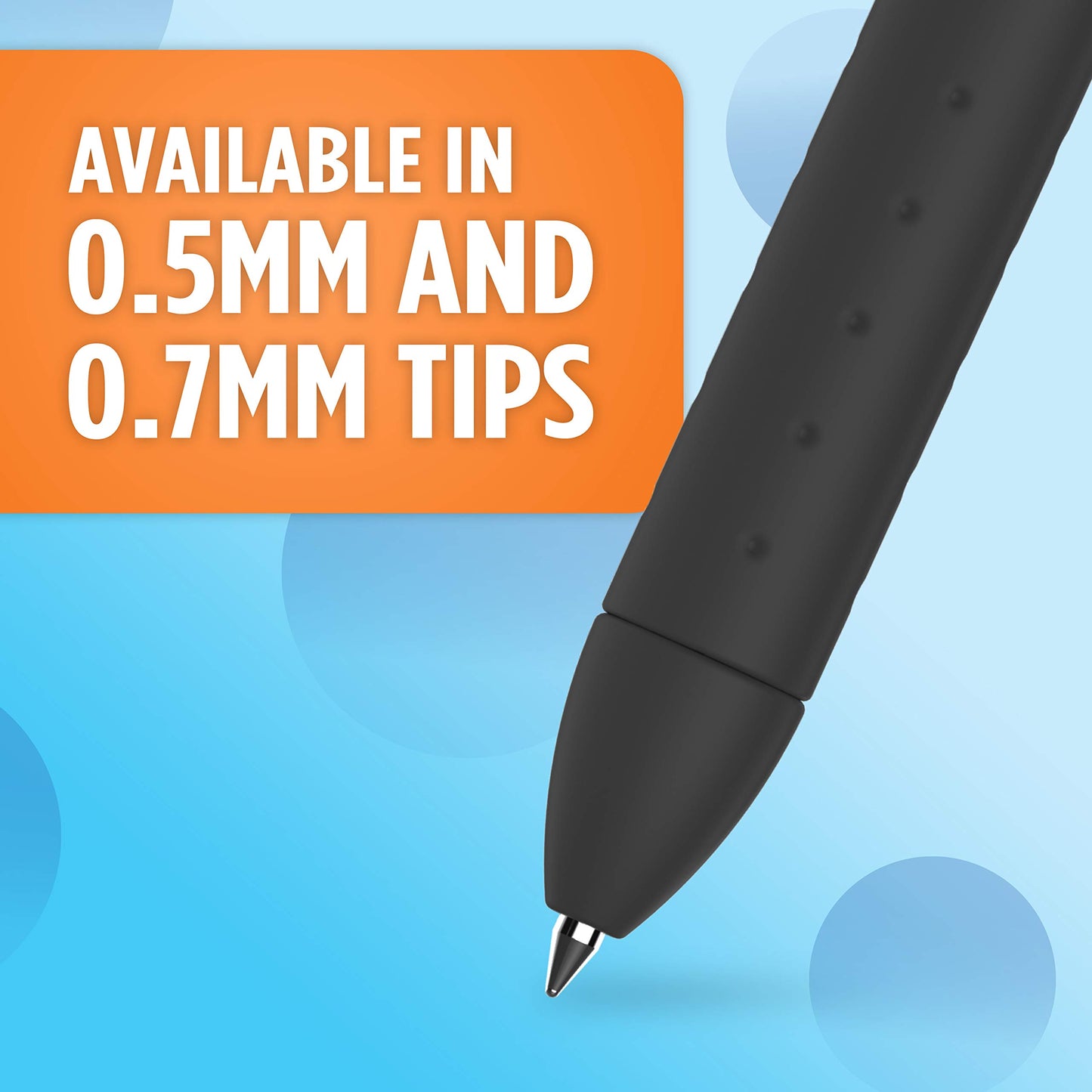 Paper Mate InkJoy Gel Pens, Medium Point (0.7mm), Black, Capped, 12 Count