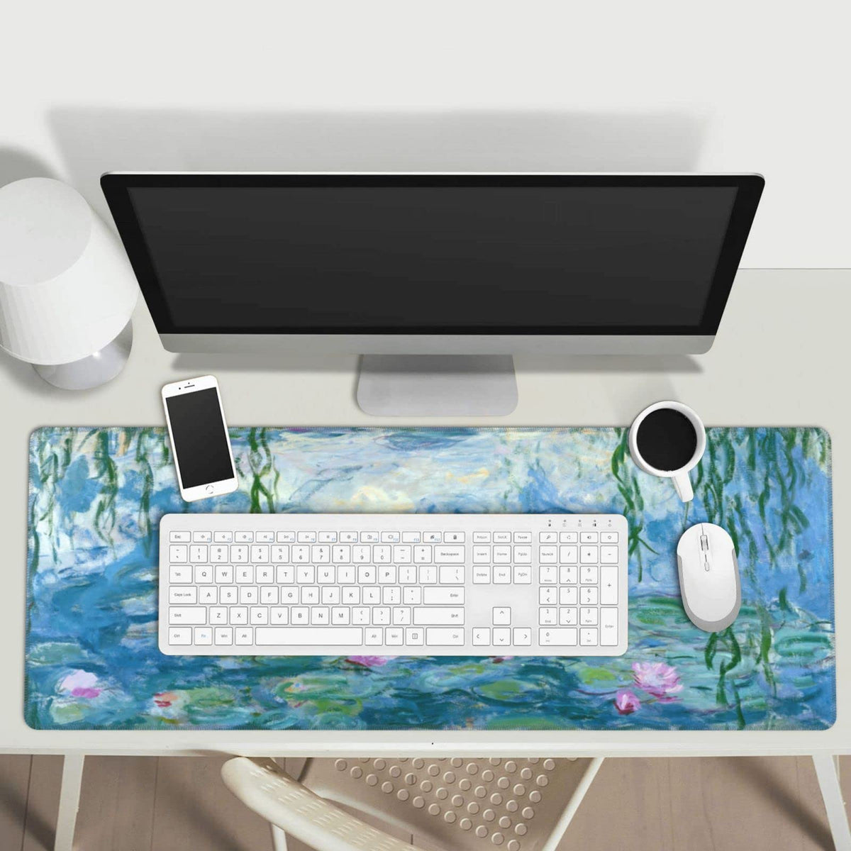 Mouse Pad Stitched Edge XL Large Mousepad 31.5" X 12" Rubber Base Non Slip Desk Mat for Laptop Pc
