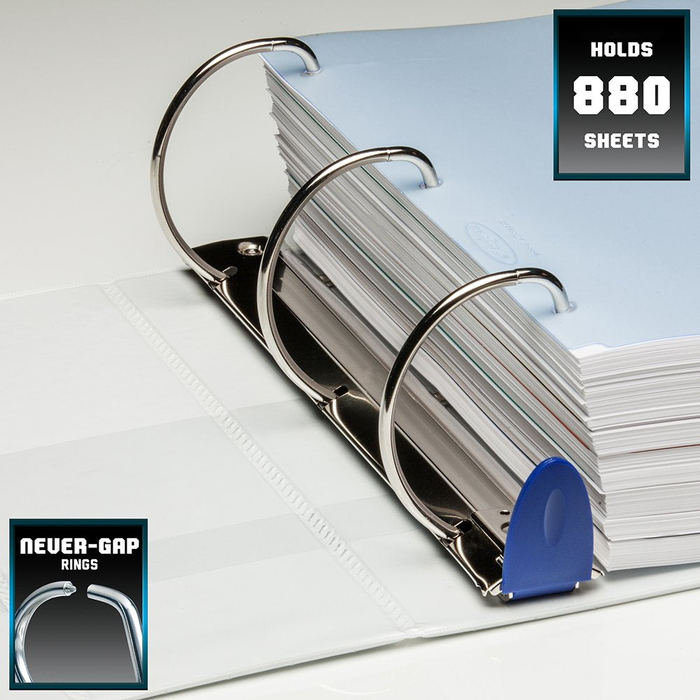 Wilson Jones 3 Ring Binder 4 Inch, Ultra Duty D-Ring View Binder with Extra Durable Hinge