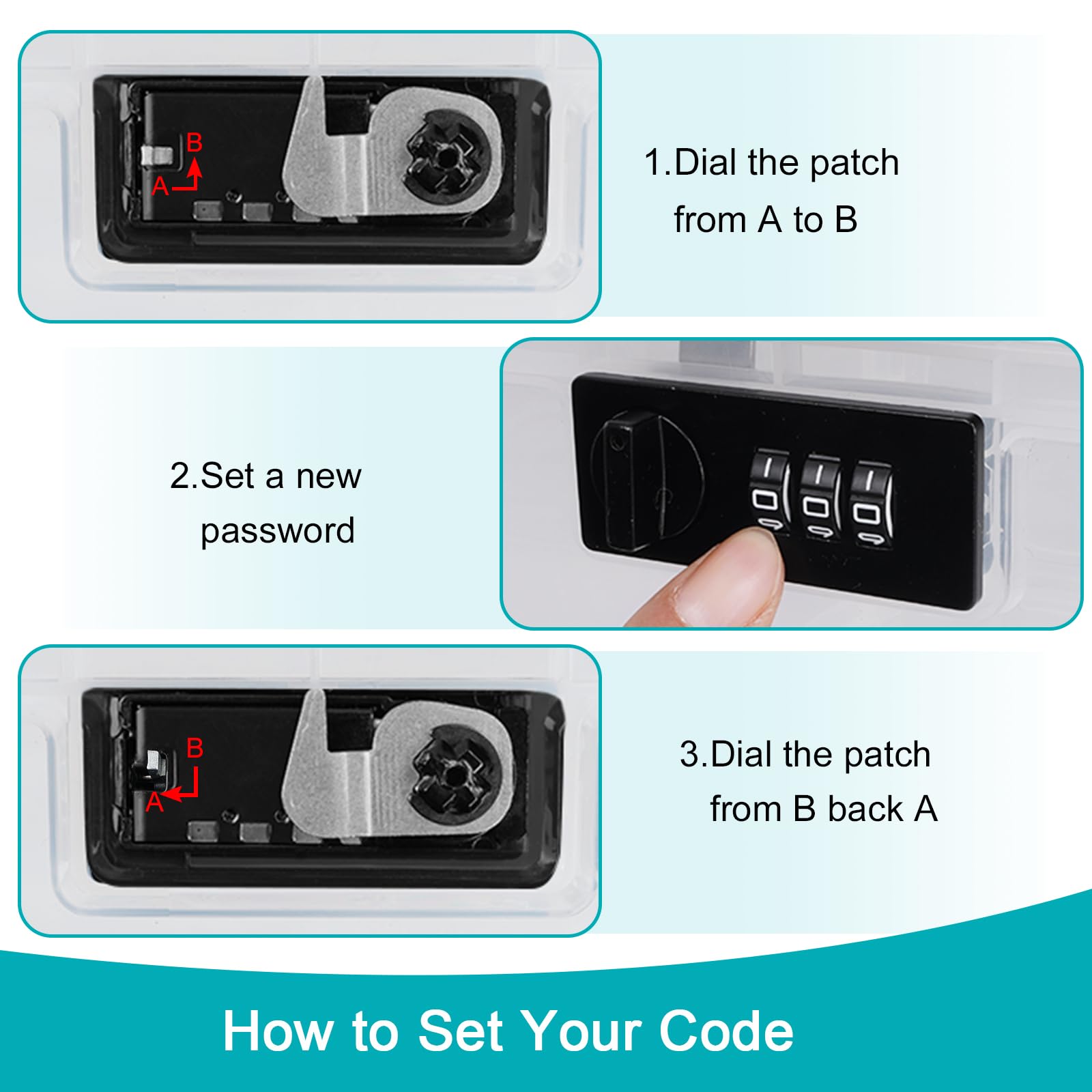 Lalifebuss Combination Lock Boxes for Personal Items, Lockable Storage Box for Office