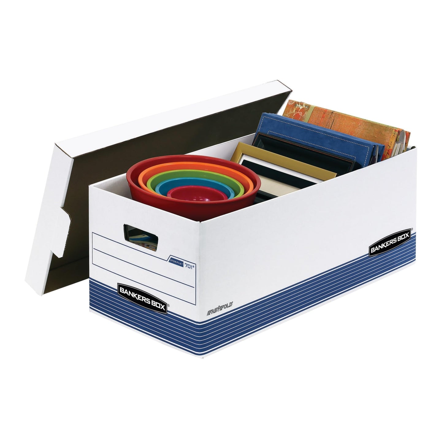 Bankers Box 4-Pack Medium-Duty File Storage Boxes, 24in Letter, FastFold