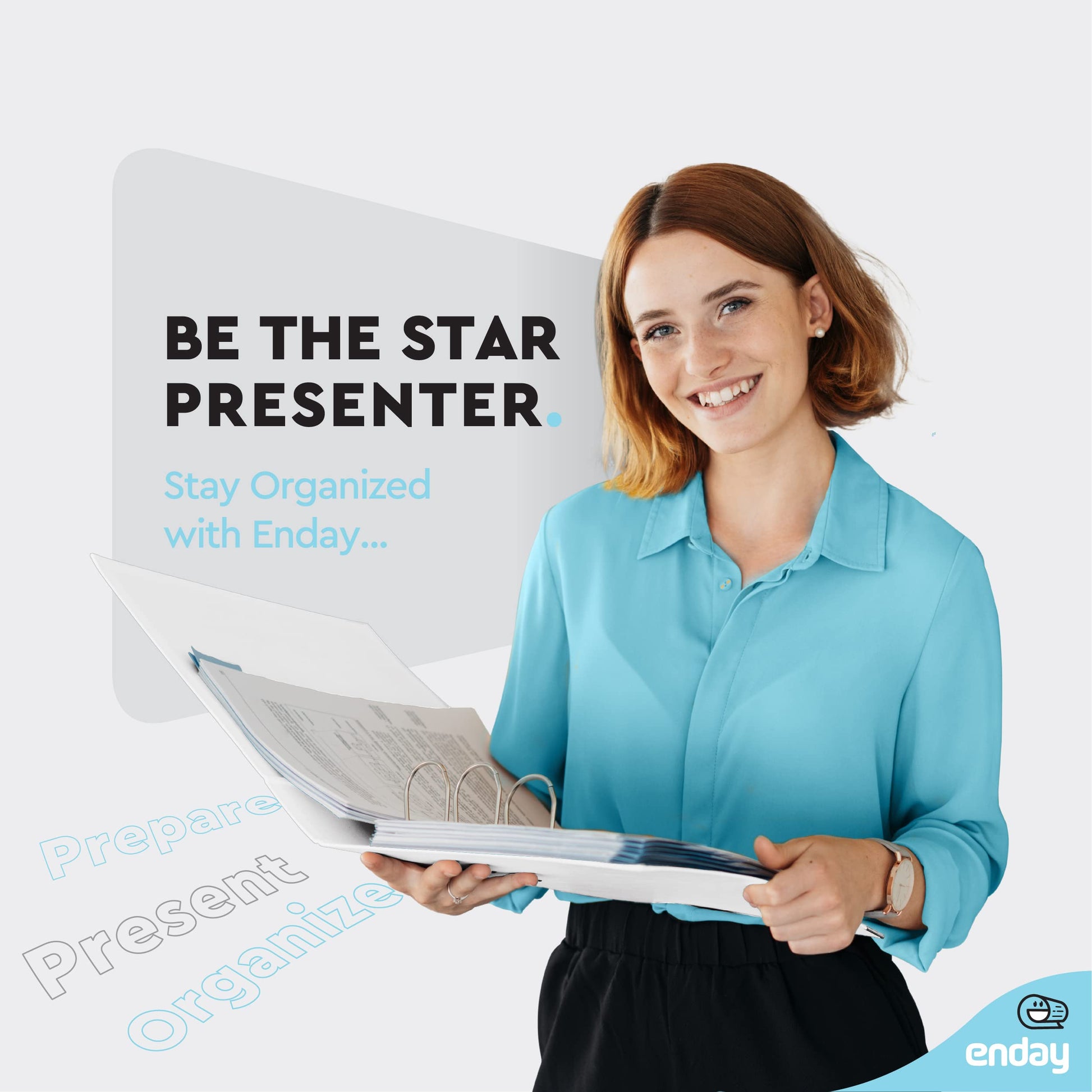 Enday 3 Inch Binder White 3 Ring Binder 3 Inch, Heavy Duty Three Ring Binder, 600 Sheets Capacity